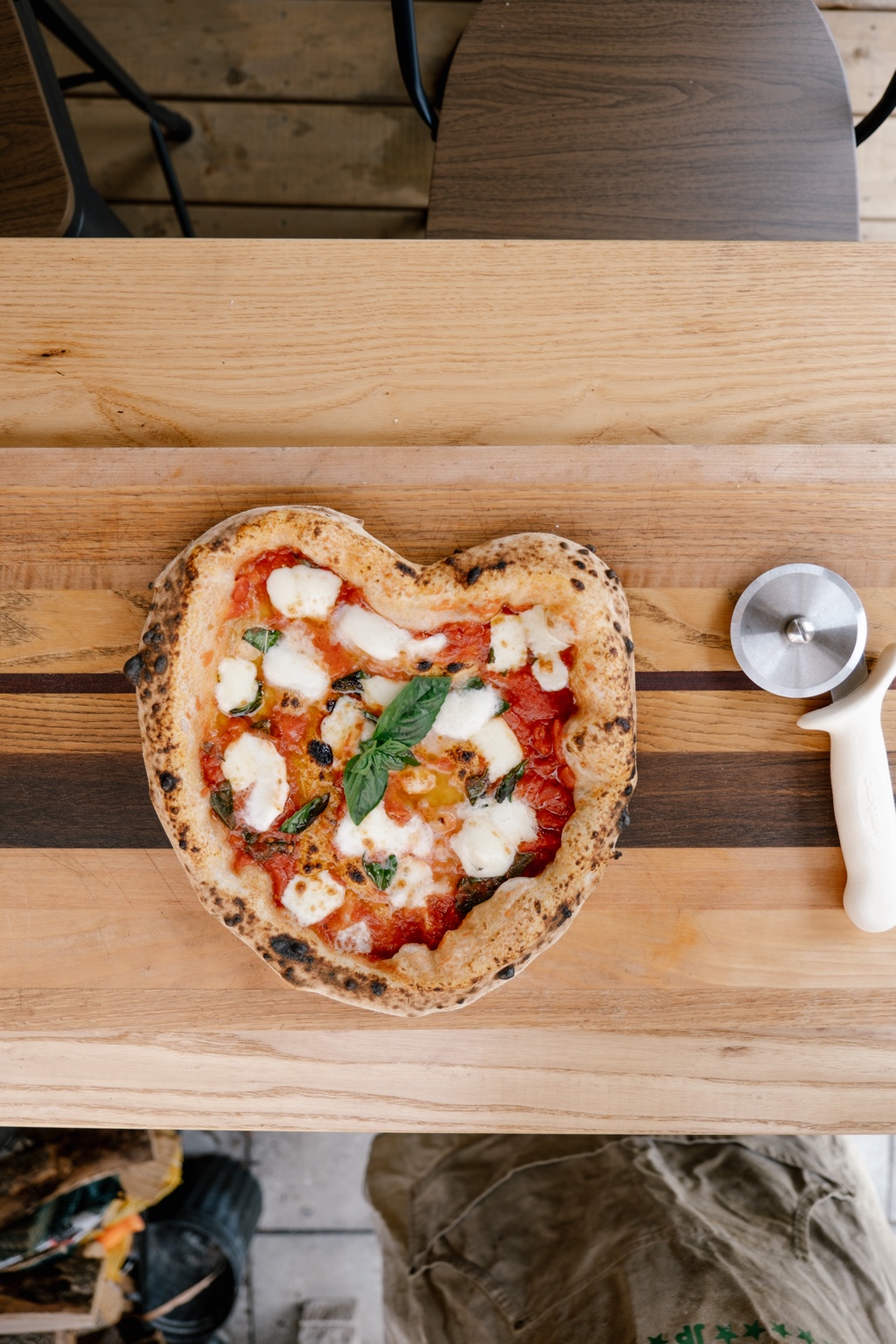 Wood-fired sourdough Margherita pizza